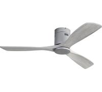 Ventilateur de plafond encastrable 52 pouces – Moteur à courant continu, 3 pales en bois, silencieux et réversible, avec télécommande, sans éclairage