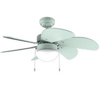 Ventilateur de plafond EnergySilence Aero 3600 Vision, finition vert menthe, avec lumière, 50 W, diamètre 36 pouces, 3 vitesses, 6 pales interchangeables, mode été/hiver, facile à utiliser, interrupte