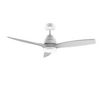 Cecotec Ventilateur de Plafond EnergySilence Aero 5200 White Design Télécommande et Minuterie, 40W, Diamètre de 132 cm, Moteur DC, Lumière LED, 6 Vitesses, Fonction Hiver, Blanc/Pales Grises