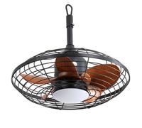 Ventilateur de Plafond Extérieur 50 8x50 8x47 5cm Noir LED 18W 3C Couleurs Moteur CC pour Terrasse Pergola