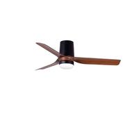 Ventilateur de plafond à basse consommation avec éclairage LED et télécommande Mini Punt 90 cm Noir / Noyer