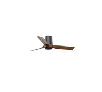 Faro Barcelona Ventilateur de plafond Mini Punt Tub S – Moteur DC, télécommande – Noir/Noyer 90 cm