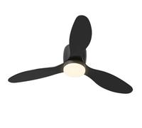 Ventilateur de plafond Fortuna Lai avec éclairage et télécommande 115 cm Lampe LED avec ventilateur, moteur CC réversible, 3 pales, 3 couleurs de lumière, 6 vitesses, minuterie Ventilateur de plafond 