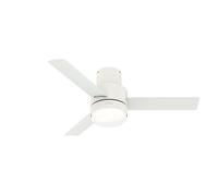 Ventilateur de plafond Gilmour Blanc 132 cm avec lumière & télécommande Blanc