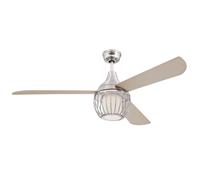 Westinghouse Ventilateur de plafond Graham 132 cm Nickel avec éclairage LED et télécommande