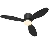 Ventilateur de plafond HOMCOM avec lampe et télécommande, intensité lumineuse réglable