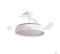Ventilateur de plafond avec éclairage InnovaGoods, silencieux, pales rétractables, 6 vitesses, 3 modes, télécommande