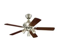 Westinghouse Ventilateur de plafond Kingston 7211440 – 105 cm, lampe GU10, aluminium brossé