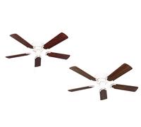 Ventilateur de plafond Kisa Deluxe WH Rose / Noyer Pepeo