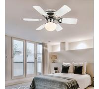 Globo Lighting Ugo ventilateur de plafond avec lampe 1x60 W blanc-gris-nickel 0307W