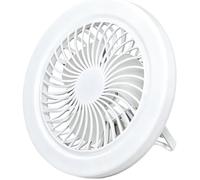 ventilateur de plafond,Lampe LED,7200mA Batterie grande,suspension droit Mural,3 vitesses,Pratique,Salon, chambre,Blanc