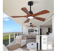 Ventilateur de plafond LED 42 pouces avec 5 pales, télécommande, 6 vitesses réversibles et éclairage 3CCT