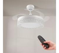 Generique Ventilateur de plafond LED Aqua Ledme LM8817 G Blanc