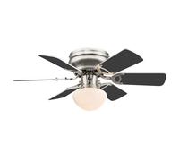 Ventilateur de plafond LED dimmable avec télécommande lampe de salon avant/retour lampe de chambre, 3 niveaux, pales réversibles RGB changement de couleur, 4,8W 470lm blanc chaud, PxH 76x28 cm