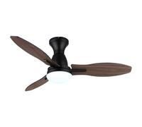Ventilateur de plafond LED dimmable avec télécommande mode été hiver Plafonnier, 6 niveaux, ailes réversibles, 22W 1660lm blanc chaud, blanc neutre, blanc froid, D 107 cm