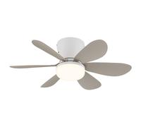 Ventilateur de plafond LED Lampe de salon Dimmable blanc sable D 51 cm