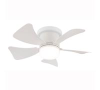 Ventilateur de plafond LED Ventilateur Télécommande Lampe lumière du jour Ventilateur blanc Minuterie CCT, 10W 750lm blanc chaud-blanc froid, D 40,6 cm