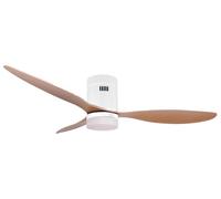Ventilateur de Plafond lumière LED 40W Silencieux 3Pales Effet bois 6Vitesses Télécommande Mode Été Hiver Minuterie 8h Jocca