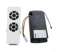 Ventilateur de plafond Lumière Télécommande 6 vitesses Inverter Contrôleur Interrupteur sans fil Ventilateurs et lampes 111V-240V PVC Robuste Blanc (B)