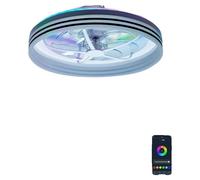 Ventilateur de plafond, lumières RGB, haut-parleur Bluetooth, lampe ventilateur intelligente, 7