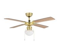 Ventilateur de plafond lumineux FORTALEZA E27 1X60W en acier brun D1066mm