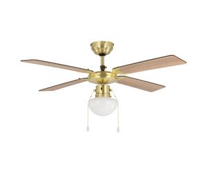 Ventilateur de plafond lumineux FORTALEZA E27 1X60W en acier brun D1066mm