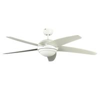 Pepeo Ventilateur de plafond Melton 132 cm éclairage LED avec télécommande Blanc