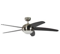 Ventilateur de plafond Melton Nickel / Wenge 132 cm avec éclairage et télécommande