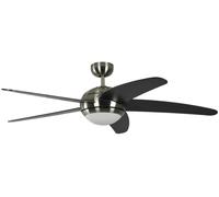Ventilateur de plafond Melton Nickel / Wenge 132 cm avec éclairage et télécommande