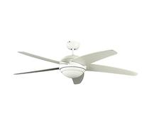 Pepeo Ventilateur de plafond Melton 132 cm éclairage LED avec télécommande Blanc