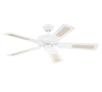 Ventilateur de plafond avec chainette Monarch Blanc 122 cm