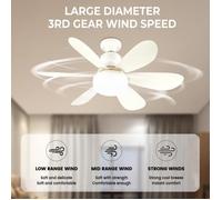 Ventilateur de plafond - MOOHOP - 40W - Lumières LED réglables - Télécommande - Silencieux