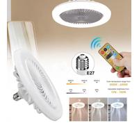 Ventilateur de Plafond - MOOHOP - E27 - Lumière LED - Fonction d'aromathérapie - 25x11 cm