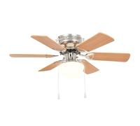 Ventilateur de plafond orné avec lumière 82 cm Marron clair_2 ans garantie_43377