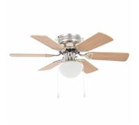Ventilateur de plafond orné lumière clair - SARFAY - Marron - 3 niveaux - Facile à monter - design tendance&41307