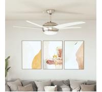 Ventilateur de Plafond Orné - vidaXL - MDF - blanc - 128 cm@own60v