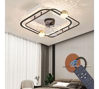 ventilateur de plafond oscillant avec éclairage LED avec télécommande couleur/luminosité réglable 6 vitesses, minuterie 2 heures YT3306-FX