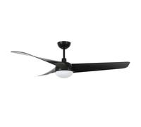 Ventilateur de plafond à basse consommation avec éclairage LED et télécommande Osprey Noir