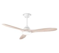 Ventilateur de Plafond Perenz 7171 Blanc, Moteur DC 26W, LED 18W Dimmable, Télécommande Incluse - Design Moderne en Métal pour Salon et Bureau