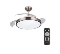 Plafonnier LED Plafond avec ventilateur ATLAS 28W + 35W CCT + télécommande Satin PHILIPS