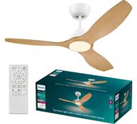 Ventilateur de plafond Philips Olas 30 W, L x H 1320 mm, blanc, avec télécommande