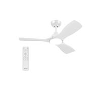 Ventilateur de plafond Philips Olas avec lampe LED, télécommande RF, 6 vitesses, flux d'air bidirectionnel, blanc