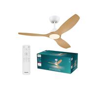 Ventilateur de plafond Philips Olas avec LED intégrée 132 cm Blanc/Bois