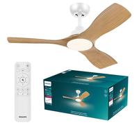 Philips Plafonnier Olas avec ventilateur, 30 W (ventilateur) + 24 W (éclairage), Ventilateur domestique à hélice, Blanc, Plafonnier, Métal, IP20, I