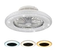 Globo Lighting Corusso ventilateur de plafond avec lampe 1x40 W blanc-chrome 03654
