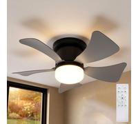Ventilateur de Plafond Plafonnier Refroidisseur Dimmer Noir Tdc Télécommande LED