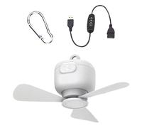 Ventilateur de plafond portable 3 niveaux de vitesse Auvent suspendu | Ventilateur Suspendu USB pour Terrasse Camping Randonnée Extérieur Cour Abri Jardin et Serre