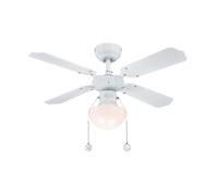 Westinghouse Ventilateur de plafond avec éclairage et chainettes Portland Ambiance Blanc 90 cm