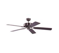 Ventilateur de plafond Potkuri Argent vielli / Acajou 132 cm avec chainette
