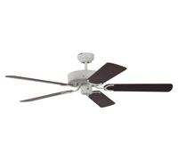 Ventilateur de plafond Potkuri Blanc / Acajou 132 cm avec chainette